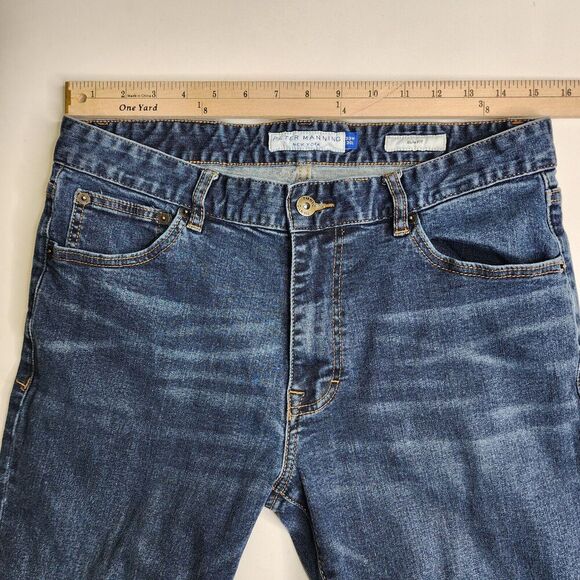 Peter Manning Blue Slim Fit Jeans Cotton Denim PMNYC Men's Size 30 x 28 - Picture 4 of 7